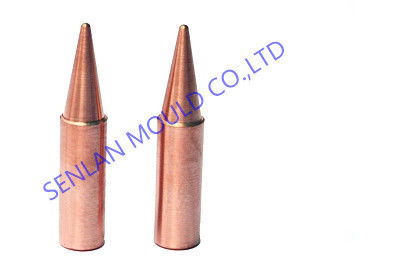 Precision EDM Copper Electrodes and Gate Electrodes for Cosmetic Mould with Red Copper/Tungsten Copper, +/-0.002mm Tolerance, and Ra0.6 Surface Finish