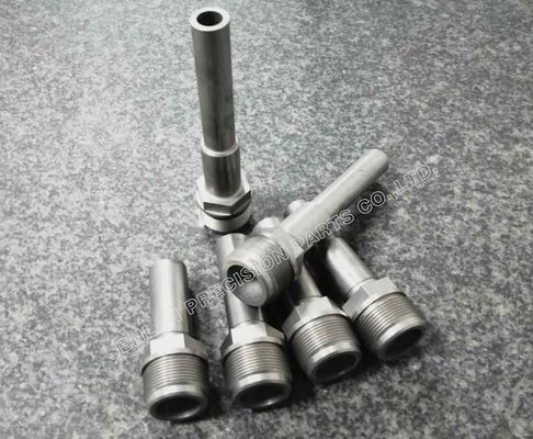 Precision CNC Machined Parts and Threaded Turned Components with 1.2312 Material, 48-52HRC Hardness, and +/-0.01mm Tolerance