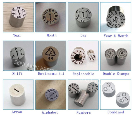 Stainless CNC Machine Process Injection Molding Date Stamps Recycling Date Insert