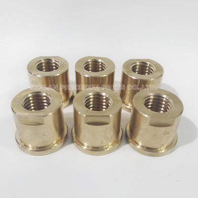 Brass Precision Plastic Mould Parts Thread Core with Coarse Pitch Axles and Customized Size High Precision Grinding