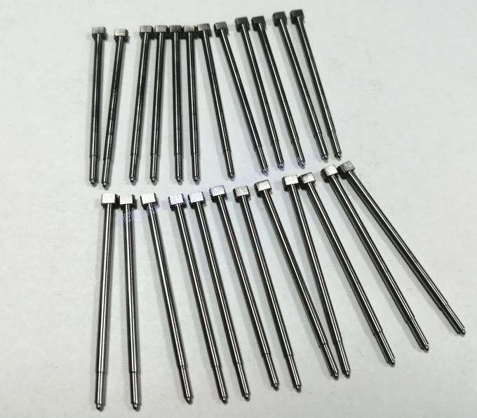 SKD61 Material Flat Square Head Straight Ejector Pins With 52HRC