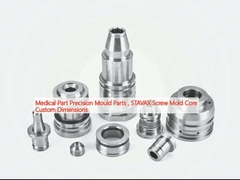 Medical Part Precision Mould Parts , STAVAX Screw Mold Core Custom Dimensions